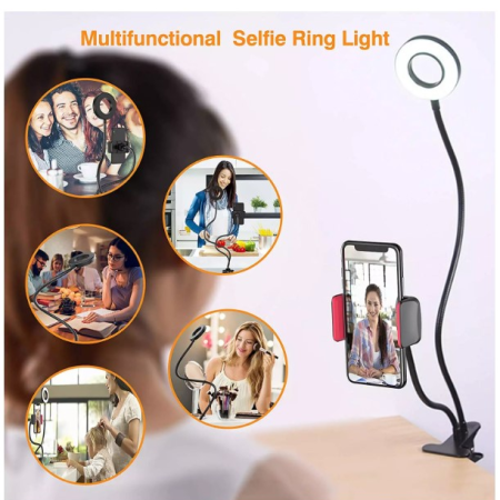 2in1 Flexible stand cum Selfie Ring Light Stand