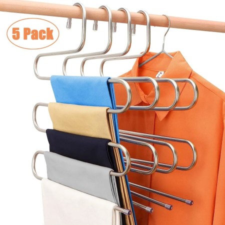 5 Layer S Shape SS Hanger 5Pcs Pack